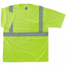 GloWear 8289 Type R Class 2 T-Shirt - 4XL Size - Fabric, Polyester - Lime