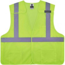 GloWear 8217BA Breakaway Hi-Vis Class 2 Vest - Recommended for: Accessories, Flagger, Airport, Baggage Handling, Forestry, Utility - Machine Washable, Breathable, Durable, Mic Tab, Snag Resistant, Reflective Strip, Interior Pocket, Pen Slot, Rugged, High 