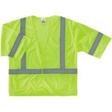 GloWear 8310HL Type R C-3 Economy Vest - Recommended for: Construction, Emergency, Utility, Baggage Handling, Flagger - Lightweight, High Visibility, Reflective, Pocket, Machine Washable - 4-Xtra Large/5-Xtra Large Size - Hook & Loop Closure - Polyester M