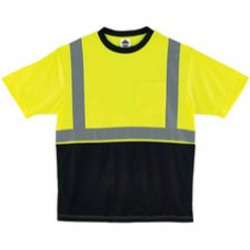 GloWear 8289BK Type R Class 2 Front T-Shirt - 5XL Size - Polyester - Lime, Black