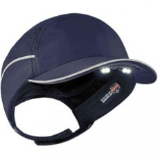 Skullerz 8965 Bump Cap Hat with LED Light - Recommended for: Mechanic, Baggage Handling, Factory, Home, Industrial - Lightweight, LED Light, Comfortable, Reflective Strap, Breathable, Ventilation, Removable, Durable, Washable, Antimicrobial, Impact Resist