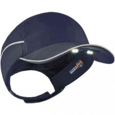 Skullerz 8965 Long Brim Cap with LED Light - Recommended for: Mechanic, Baggage Handling, Factory, Home, Industrial - Lightweight, LED Light, Comfortable, Impact Resistant, Breathable, Ventilation, Removable, Reflective Strap, Durable, Washable, Antimicro