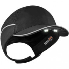 Skullerz 8965 Bump Cap Hat with LED Light - Recommended for: Mechanic, Baggage Handling, Factory, Home, Industrial - Lightweight, LED Light, Comfortable, Impact Resistant, Breathable, Ventilation, Removable, Reflective Strap, Durable, Washable, Antimicrob
