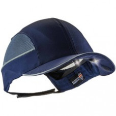 Skullerz 8960 Bump Cap Hat - Recommended for: Industrial, Mechanic, Factory, Home, Baggage Handling - Comfortable, Impact Resistant, Washable, Removable, Lightweight, Reflective, Durable, Breathable, Built-in LED - Bump, Scrape, Head Protection - Navy - 1