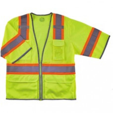GloWear 8346Z Two-Tone Hi-Vis Class 3 Surveyor Vest - Recommended for: Gloves, Tablet, Notebook, Accessories, Flagger, Airport, Baggage Handling, Forestry, Utility, Parking Attendant, ... - Breathable, Mic Tab, Durable, Reflective Strip, Cell Phone Pocket