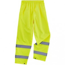 GloWear 8916 Lightweight Hi-Vis Rain Pants - Class E - For Rain Protection - Small (S) Size - Lime - Polyurethane, 150D Oxford Polyester