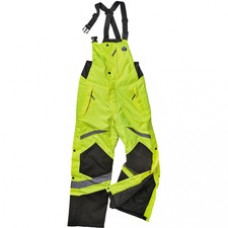GloWear 8928 Class E Insulated Bibs - Bib Overall - Large - Lime - Polyurethane, 300D Oxford Polyester