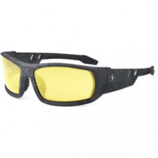 Skullerz Odin Yellow Lens Safety Glasses - Recommended for: Sport, Shooting, Boating, Hunting, Fishing, Skiing, Construction, Landscaping, Carpentry - Scratch Resistant, Durable, Non-slip, Sweat Resistant, Impact Resistant, Anti-glare, Comfortable, Break 