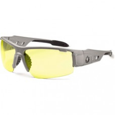 Skullerz Dagr Yellow Lens Safety Glasses - Recommended for: Sport, Shooting, Boating, Hunting, Fishing, Skiing, Construction, Landscaping, Carpentry - Scratch Resistant, Durable, Non-slip, Sweat Resistant, Impact Resistant, Anti-glare, Comfortable, Break 