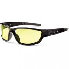 Skullerz Skullerz Kvasir Yellow Safety Glasses - Recommended for: Sport, Shooting, Boating, Hunting, Fishing, Skiing, Construction, Landscaping, Carpentry - Scratch Resistant, Durable, Non-slip, Sweat Resistant, Impact Resistant, Break Resistant, Bendable