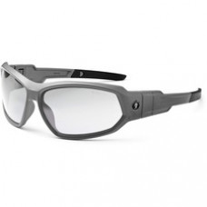 Skullerz Loki Clear Lens Safety Glasses - Matte Gray Frame/Clear Lens