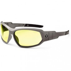 Skullerz Loki Yellow Lens Safety Glasses - Matte Gray Frame/Yellow Lens