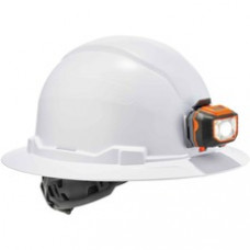 Skullerz 8971LED Full Brim Hard Hat - Recommended for: Construction, Utility, Oil & Gas, Construction, Forestry, Mining, General Purpose - Comfortable, Heavy Duty, Lightweight, Machine Washable, Removable, Sweatband, Moisture Resistant, LED Light, Flexibl