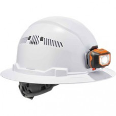 Skullerz 8973LED Full Brim Hard Hat - Recommended for: Construction, Utility, Oil & Gas, Construction, Forestry, Mining, General Purpose - Comfortable, LED Light, Heavy Duty, Lightweight, Machine Washable, Removable, Sweatband, Moisture Resistant, Flexibl