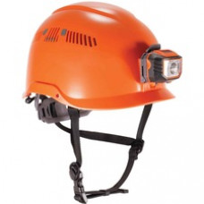 Skullerz 8975LED Class C Safety Helmet - Recommended for: Construction, Utility, Oil & Gas, Forestry, Mining, General Purpose, Climbing - Comfortable, Breathable, Machine Washable, Flexible Frame, Vented, Adjustment Knob, LED Light, Secure Fit, Adjustable