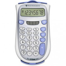 Texas Instruments TI1706 SuperView Handheld Calculator - Dual Power, Sign Change, 3-Key Memory, Large Display, Slide-on Hard Case, Wall Mountable - Battery/Solar Powered - 8.2