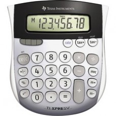 Texas Instruments TI1795 Angled SuperView Calculator - Dual Power, Sign Change, Angled Display - 8 Digits - LCD - Battery/Solar Powered - 1