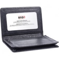 Swiss Mobility Carrying Case Business Card, License - Black - Leather Body - 0.8