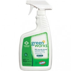 Green Works Bathroom Cleaner - Spray - 0.19 gal (24 fl oz) - 1 Each - White