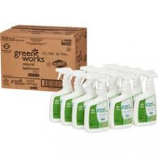 Green Works Bathroom Cleaner Spray - Spray - 0.19 gal (24 fl oz) - 12 / Carton