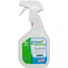 Green Works Glass & Surface Cleaner - Spray - 0.25 gal (32 fl oz) - Original Scent - 1 Each - Clear