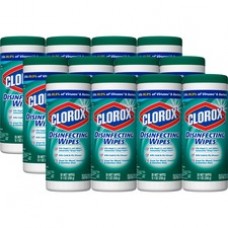 Clorox Disinfecting Wipes - Ready-To-Use Wipe - Fresh Scent - 35 / Canister - 12 / Carton - Green