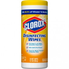 Clorox Disinfecting Wipes, Bleach-Free Cleaning Wipes - Wipe - Crisp Lemon Scent - 35 / Can - 840 / Pallet - Yellow