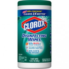 Clorox Disinfecting Wipes, Bleach-Free Cleaning Wipes - Wipe - Fresh Scent - 75 / Can - 480 / Pallet - White
