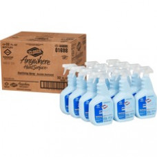 Clorox Anywhere Hard Surface Sanitizing Spray - Spray - 0.25 gal (32 fl oz) - 12 / Carton - Clear