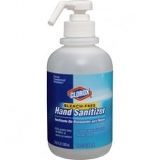Clorox Hand Sanitizer - 16.9 fl oz (500 mL) - Push Pump Dispenser - Kill Germs - Hand - Clear - Anti-bacterial, Non-sticky, Non-greasy, Moisturizing - 1 Each