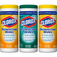 Clorox Disinfecting Wipes Value Pack - Ready-To-Use Wipe - Fresh, Citrus Blend Scent - 105 / Pack - White