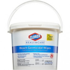 Clorox Healthcare Bleach Germicidal Wipes - Ready-To-Use Wipe - 110 / Canister - 50 / Bundle - White