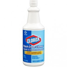 Clorox Bleach Cream Cleanser - Cream Cleanser - 0.25 gal (32 fl oz) - 8 / Carton - Clear