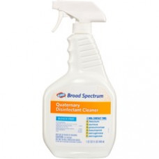 Clorox Broad-Spectrum Quaternary Disinfectant Cleaner - Spray - 0.25 gal (32 fl oz) - 9 / Carton - White
