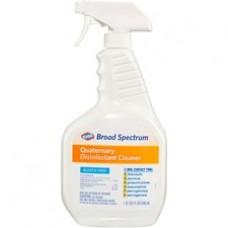 Clorox Broad-Spectrum Quaternary Disinfectant Cleaner - Spray - 32 fl oz (1 quart) - 216 / Bundle - White