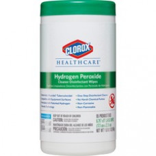 Clorox Healthcare Hydrogen Peroxide Cleaner Disinfectant Wipes - Wipe - 95 / Canister - 6 / Carton - White