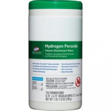 Clorox Healthcare Hydrogen Peroxide Cleaner Disinfectant Wipes - Wipe - 155 / Canister - 6 / Carton - White