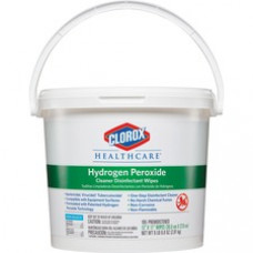 Clorox Healthcare Hydrogen Peroxide Cleaner Disinfectant Wipes - Wipe - 185 / Bucket - 1 Each - White