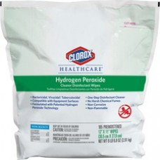 Clorox Healthcare Hydrogen Peroxide Cleaner Disinfectant Wipes - Wipe - 185 / Pack - 1 Each - White