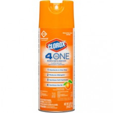 Clorox Commercial Solutions 4-in-One Disinfectant and Sanitizer - Spray - 0.11 gal (14 fl oz) - Fresh Citrus Scent - 1 Each