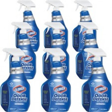 CloroxPro™ Clorox Odor Defense Air and Fabric Spray - Spray - 32 fl oz (1 quart) - Clean Air Scent - 9 / Carton - Clear
