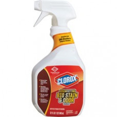 CloroxPro Disinfecting Bio Stain & Odor Remover Spray - Spray - 32 fl oz (1 quart) - 216 / Bundle - Translucent