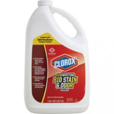 CloroxPro Disinfecting Bio Stain & Odor Remover Refill - Liquid - 128 fl oz (4 quart) - 4 / Carton - Translucent