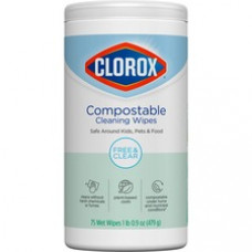 Clorox Cleaning Wipes - Free & Clear - Wipe - 4.25