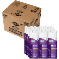 CloroxPro™ 4 in One Disinfectant & Sanitizer - Ready-To-Use Spray - 14 fl oz (0.4 quart) - Lavender Scent - 12 / Carton - Purple