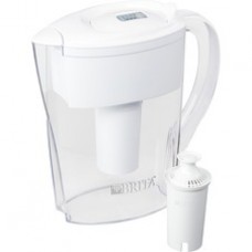 Brita Small 6 Cup Space Saver Water Pitcher with Filter - BPA Free - Pitcher - 40 gal Filter Life (Water Capacity)2 Month Filter Life (Duration) - 6 Cups Pitcher Capacity - 2 / Carton - White