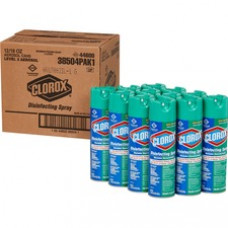 Clorox Disinfecting Spray - Spray - 0.15 gal (19 fl oz) - Fresh Scent - 12 / Carton