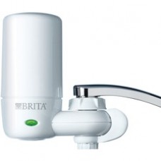 Brita Complete Water Faucet Filtration System with Light Indicator - Faucet - 100 gal Filter Life (Water Capacity) - 4 / Carton - White