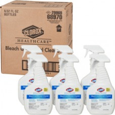 Clorox Healthcare Bleach Germicidal Cleaner Spray - Ready-To-Use Spray - 0.25 gal (32 fl oz) - Bottle - 6 / Carton