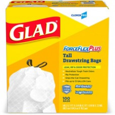 Glad ForceFlex Tall Kitchen Drawstring Trash Bags - 13 gal - 24
